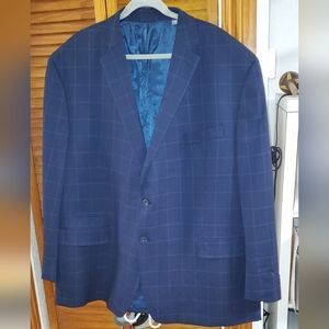 Michael Kors Dark Blue Checkered Blazer